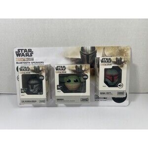 STAR WARS Mandalorian 3-Pack Bitty Boomers Portable Speakers Mando Grogu Boba